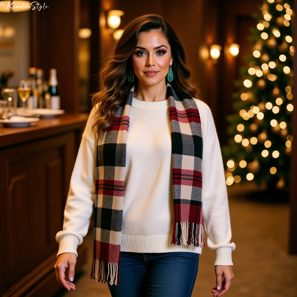 Wine Red Elegant Christmas Dress