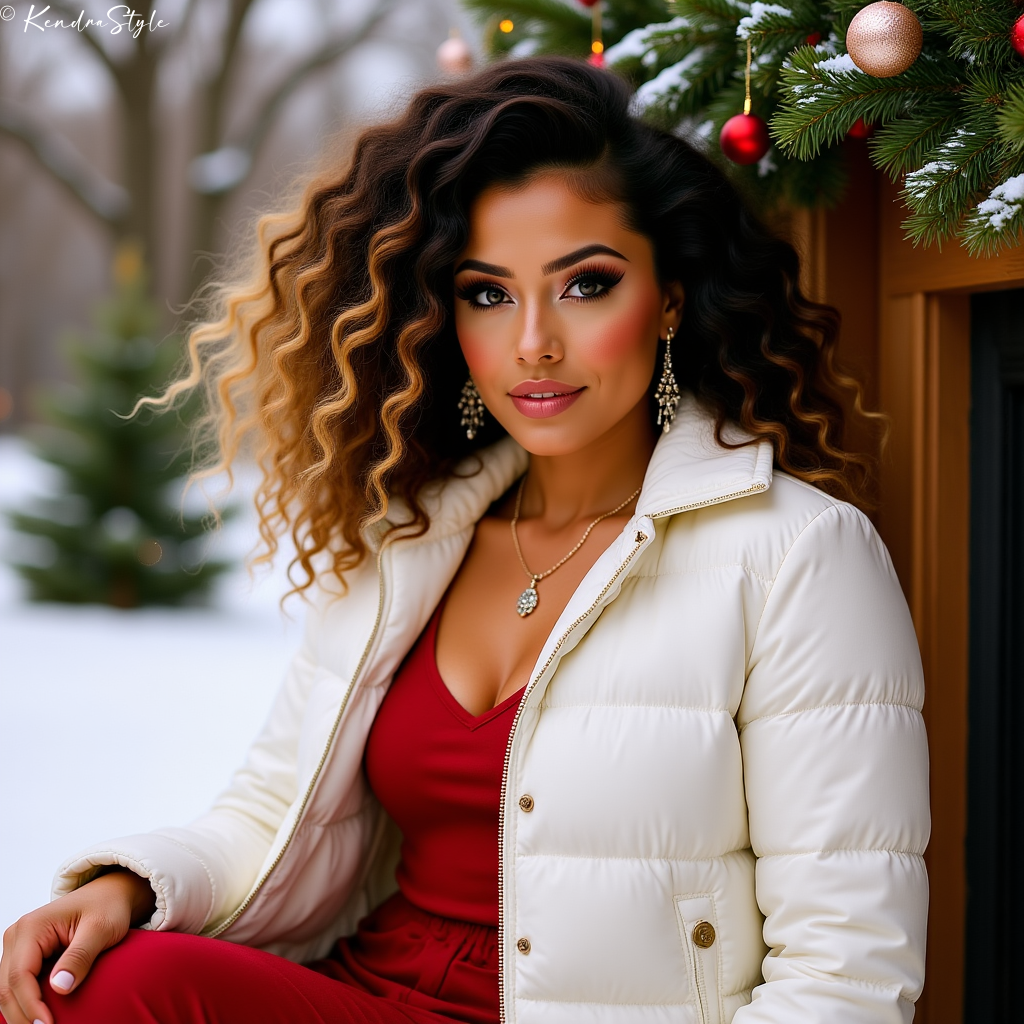 Off-White Christmas Dress