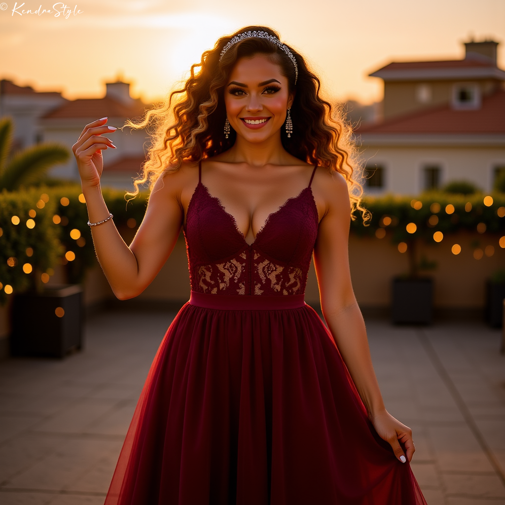 Stunning Green Christmas Gown