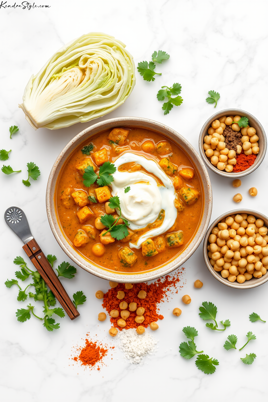 Cabbage Chickpea Curry Recipe