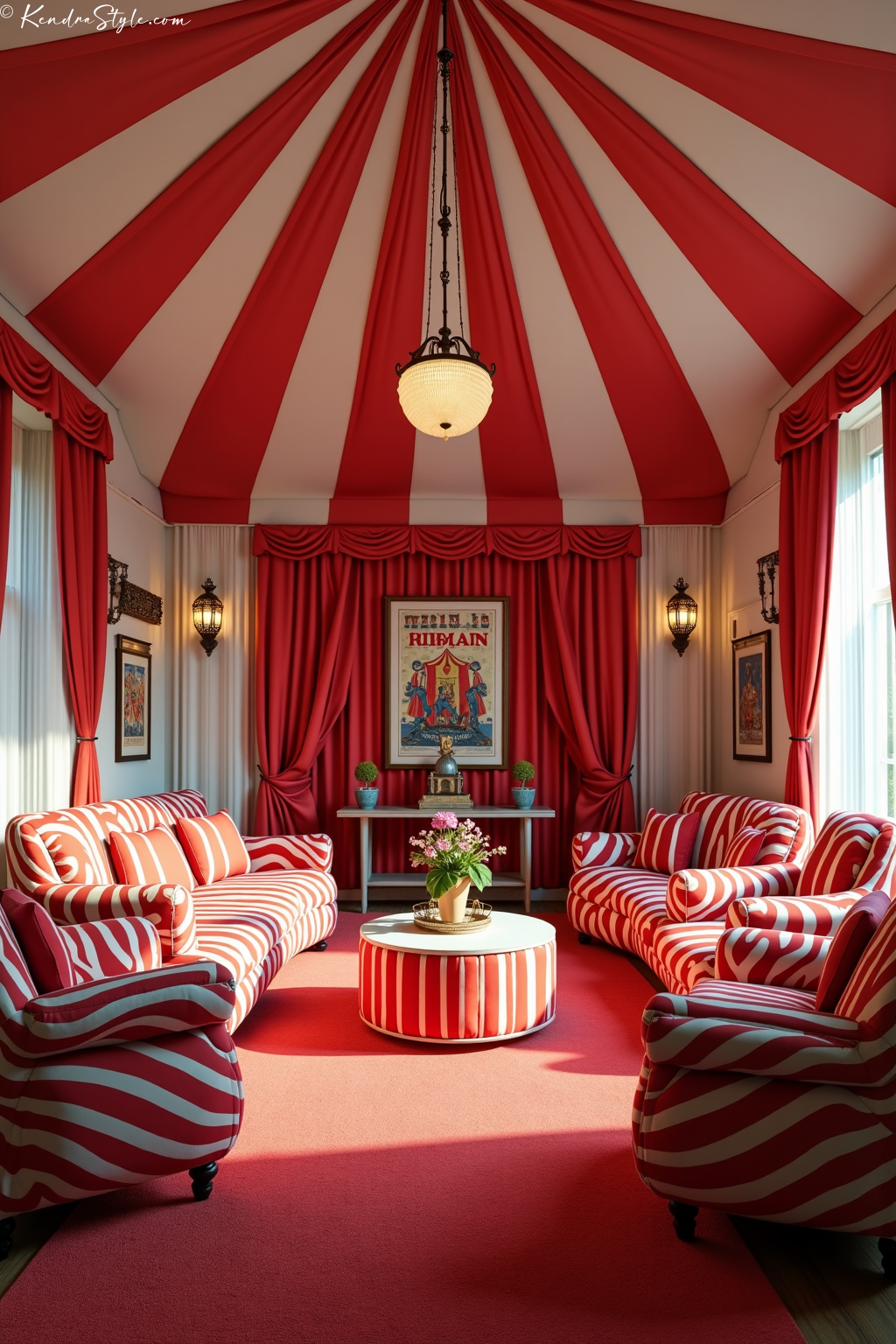 Striped Circus Living Room