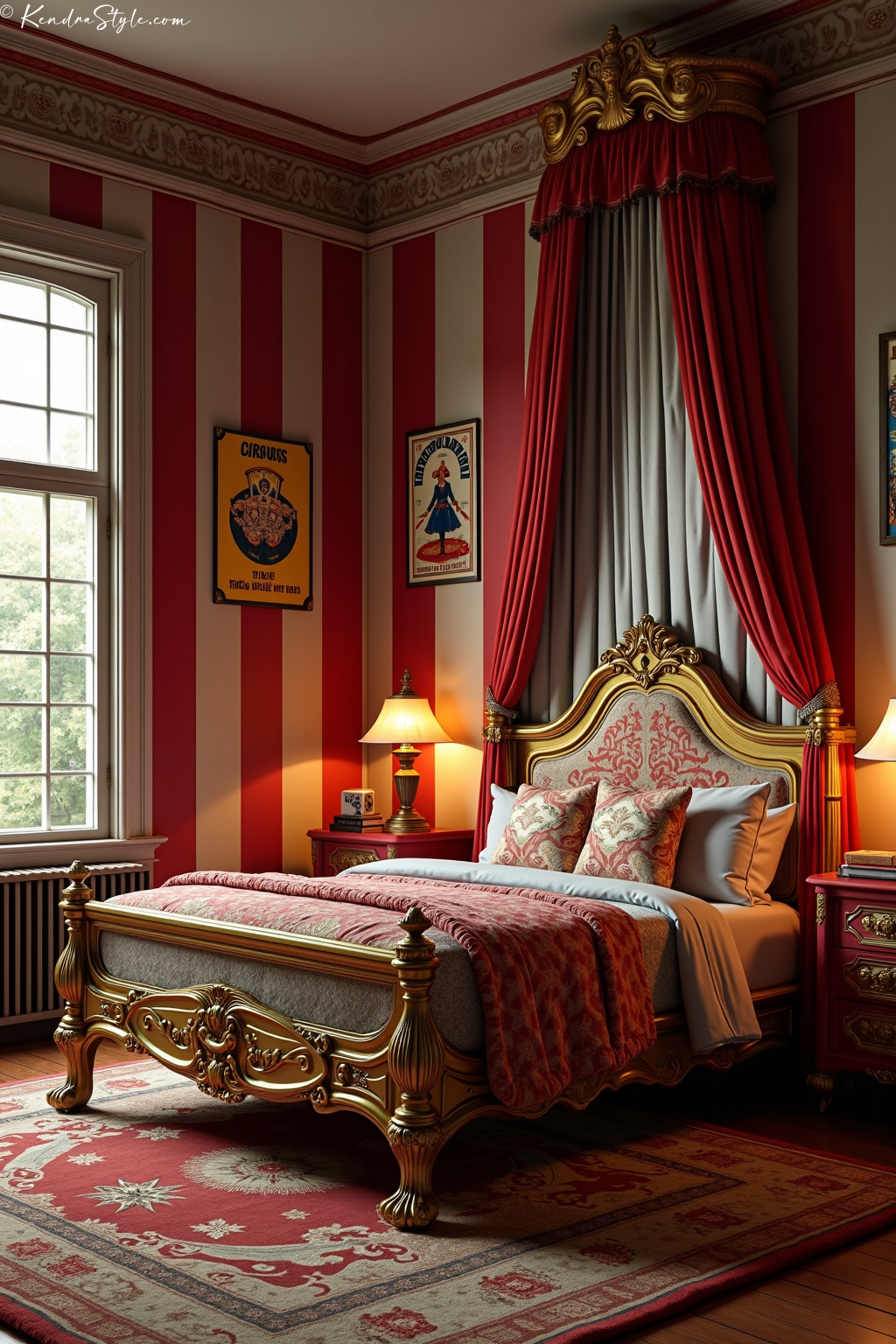 Vintage Circus Bedroom Design