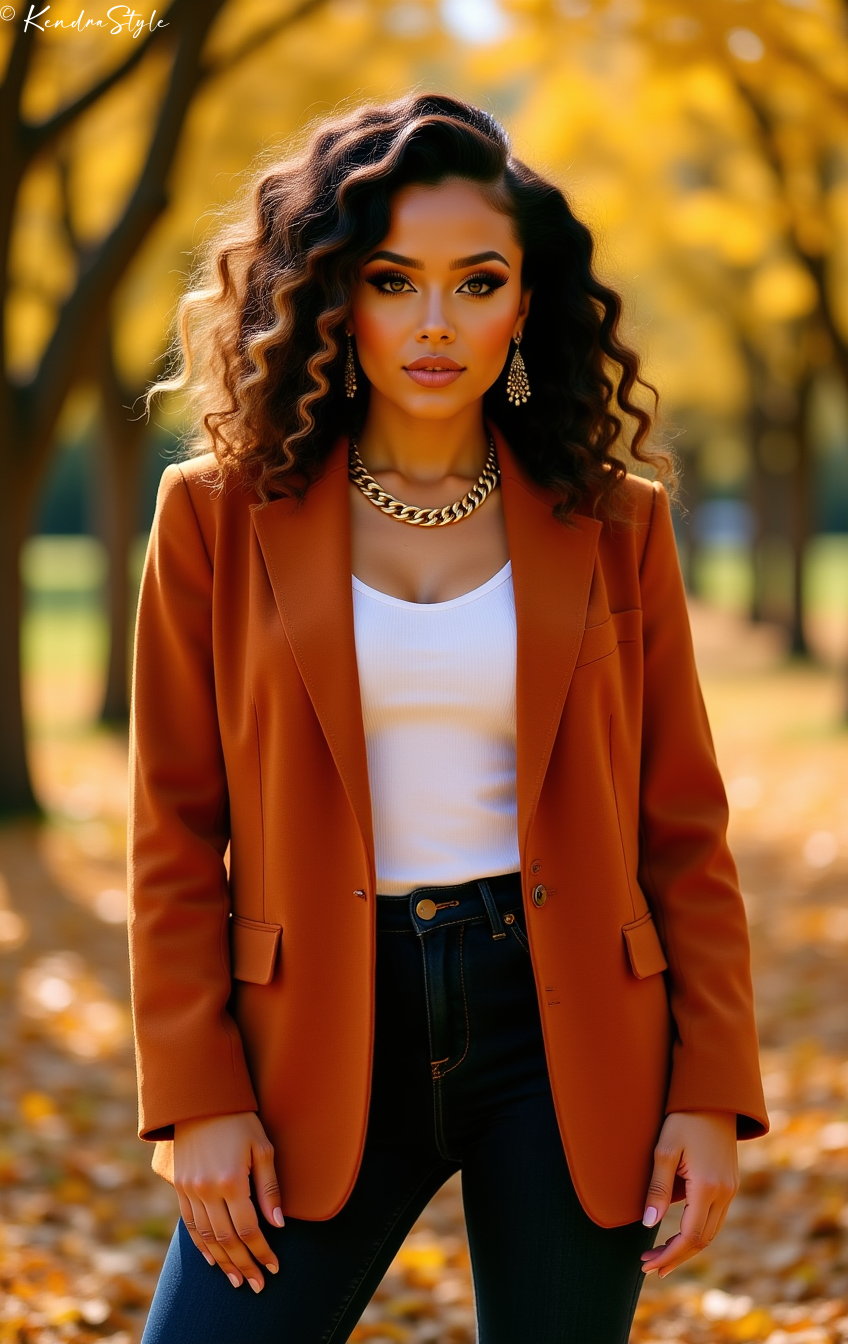 Rust Orange Blazer