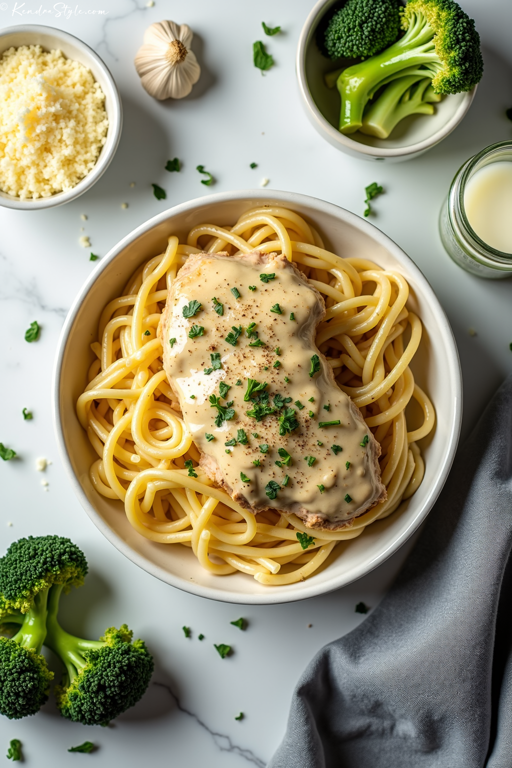 Chicken Broccoli Alfredo Low-Carb Recipe