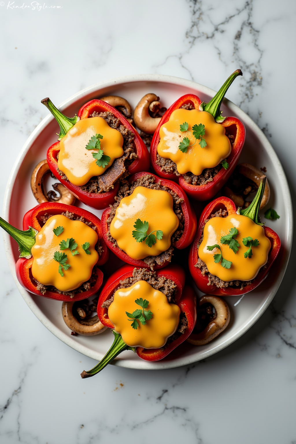 Philly Cheesesteak Stuffed Peppers Low-Carb Recipe