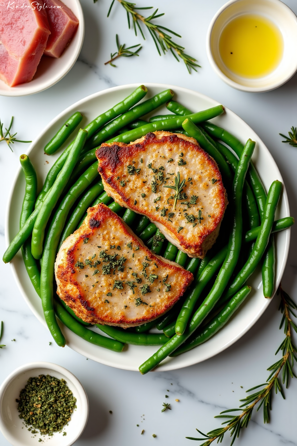 Pork Chops Green Beans Low-Carb Recipe