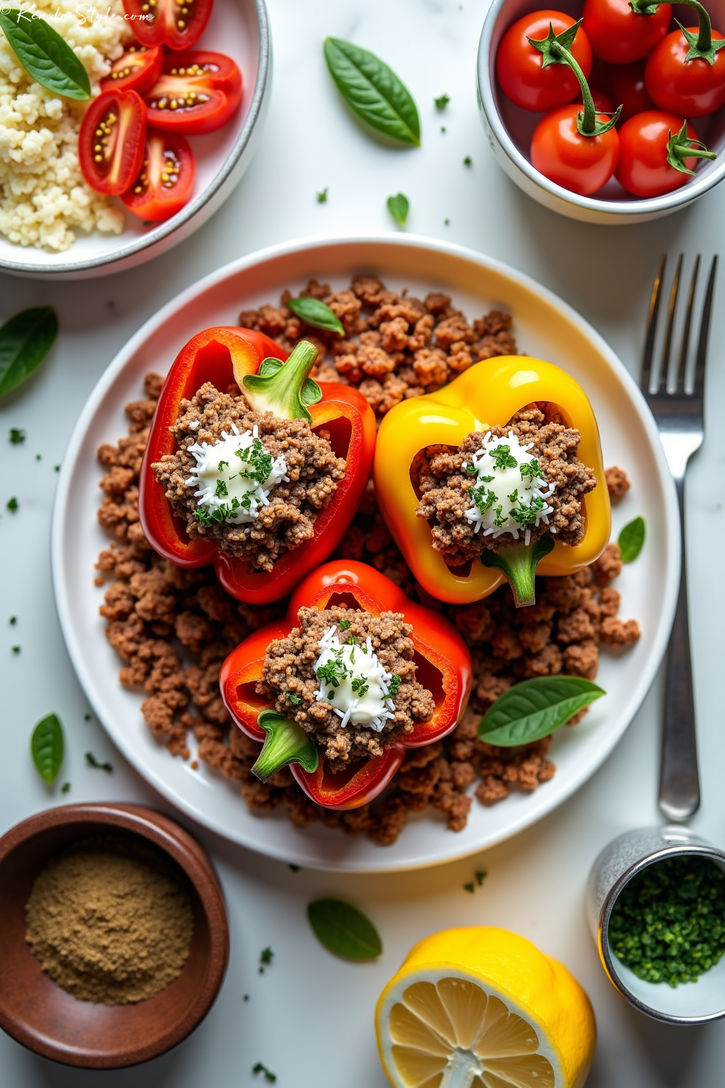 Stuffed Bell Peppers Low-Carb Recipe