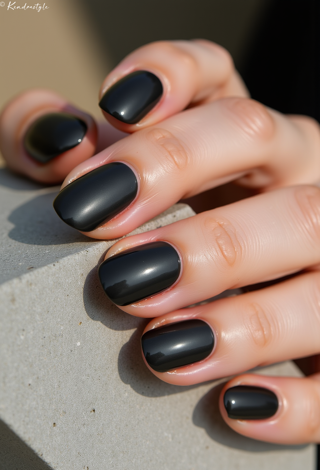 Moody Black Matte - Nail Art Design Inspiration