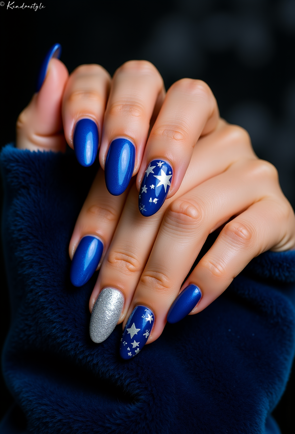 Vibrant Blue Cobalt - Nail Art Design Inspiration
