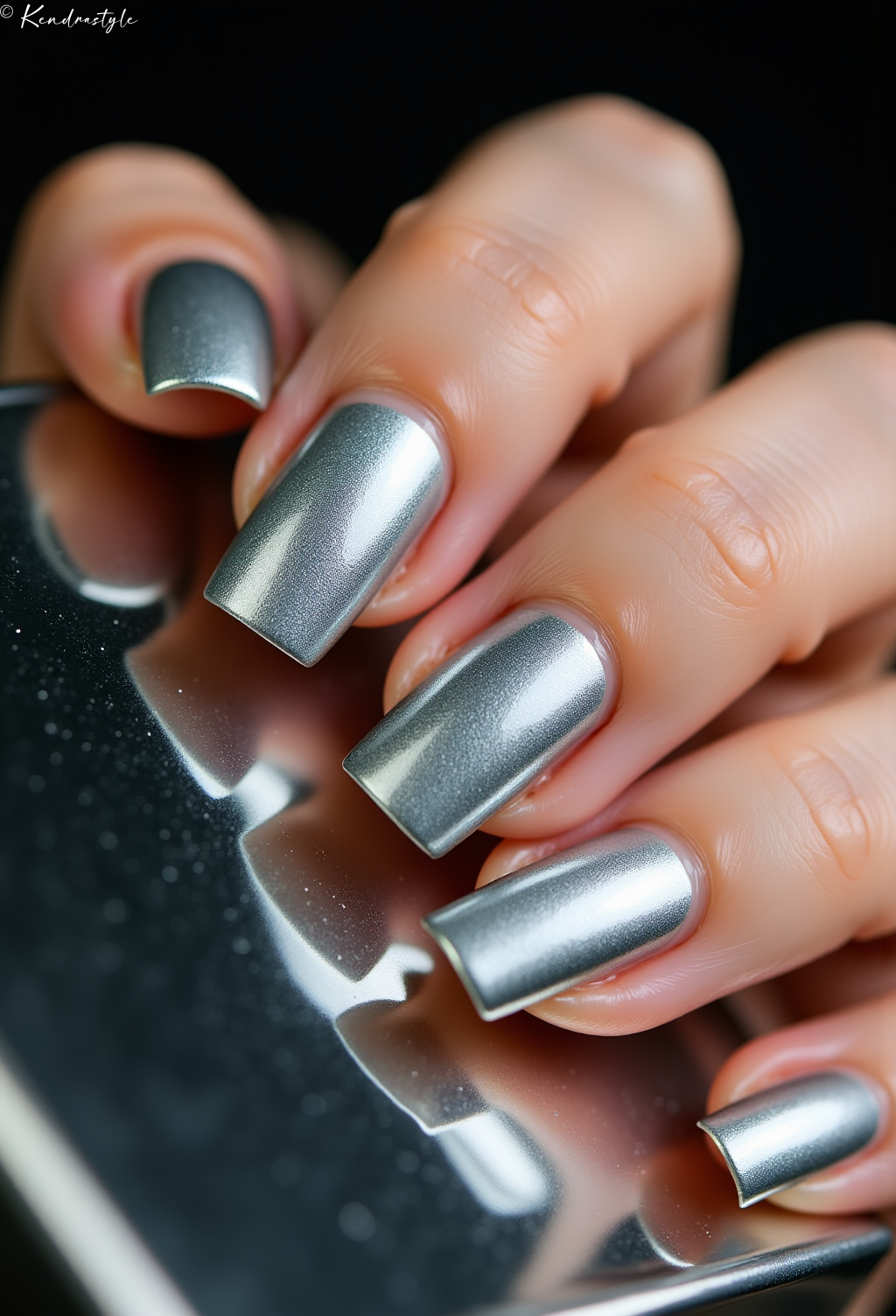 Chrome Mirror Finish - Nail Art Design Inspiration