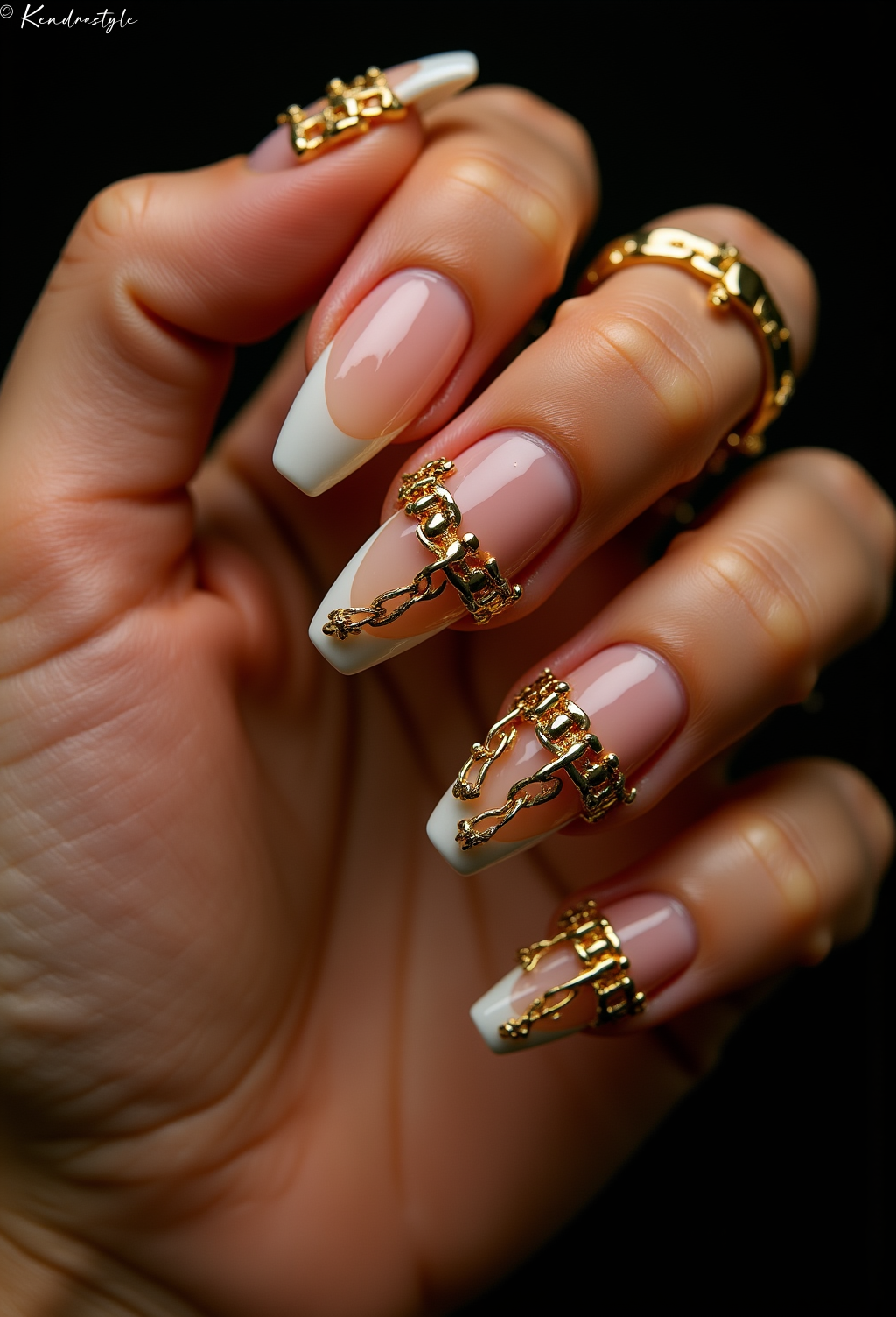 Champagne Shimmer - Nail Art Design Inspiration