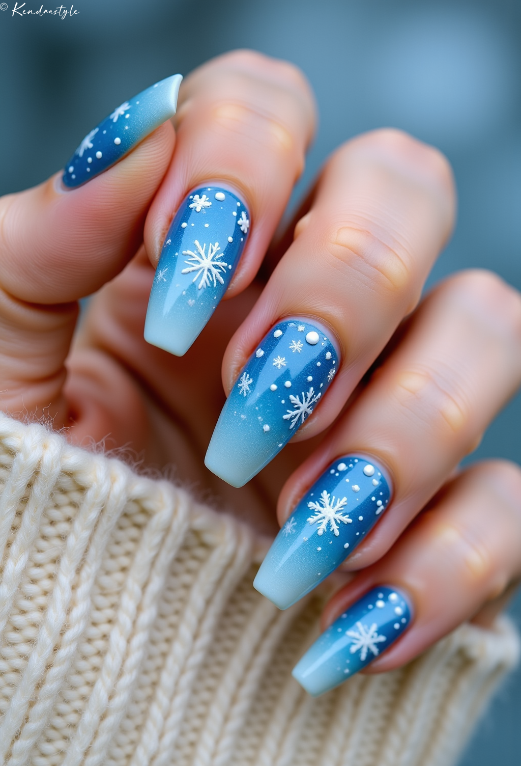 Sky Blue Serenity - Nail Art Design Inspiration