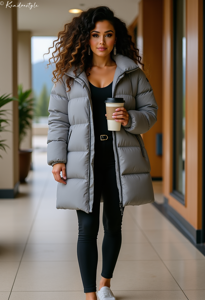 Navy coat layered winter lifestyle outfit