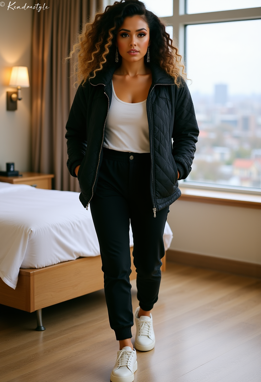 White winter cozy lifestyle outfit