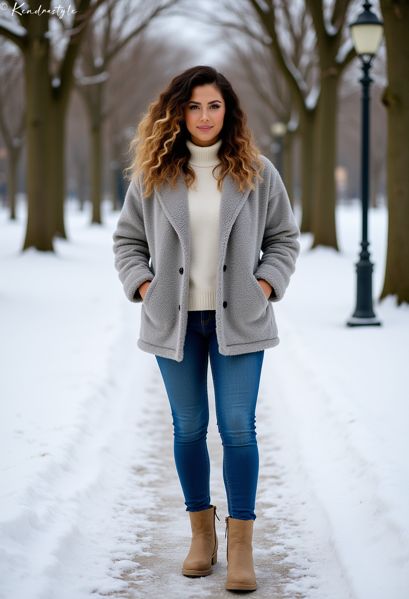 Navy everyday polish winter outfit