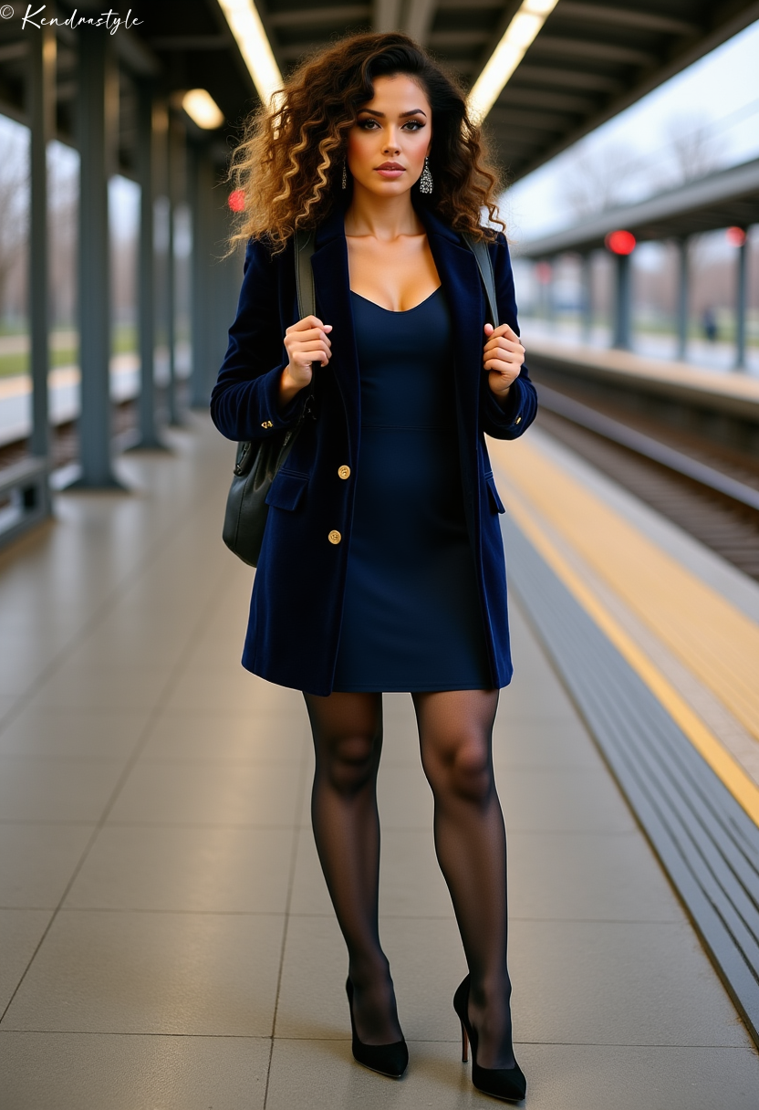 Navy casual cool winter outfit