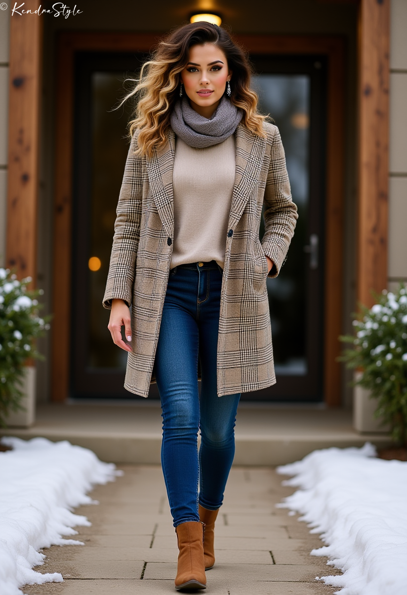 Beige coat neutral winter perfect
