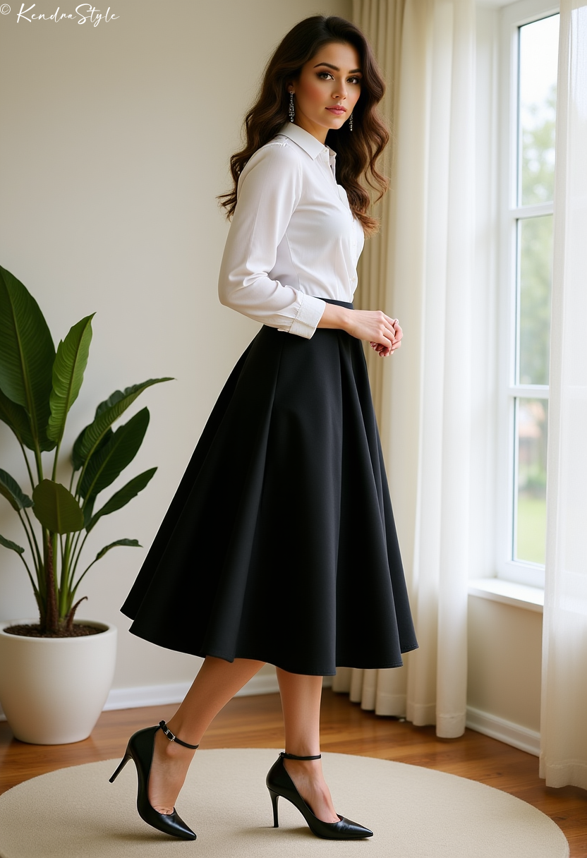 Black Midi Skirt - Capsule Wardrobe Essential