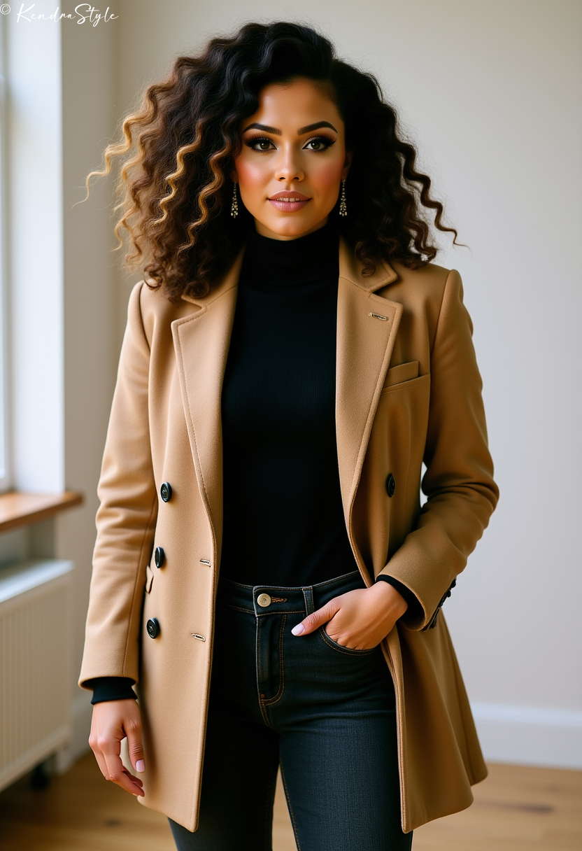 Camel and Black - Capsule Wardrobe Outfit Inspiration