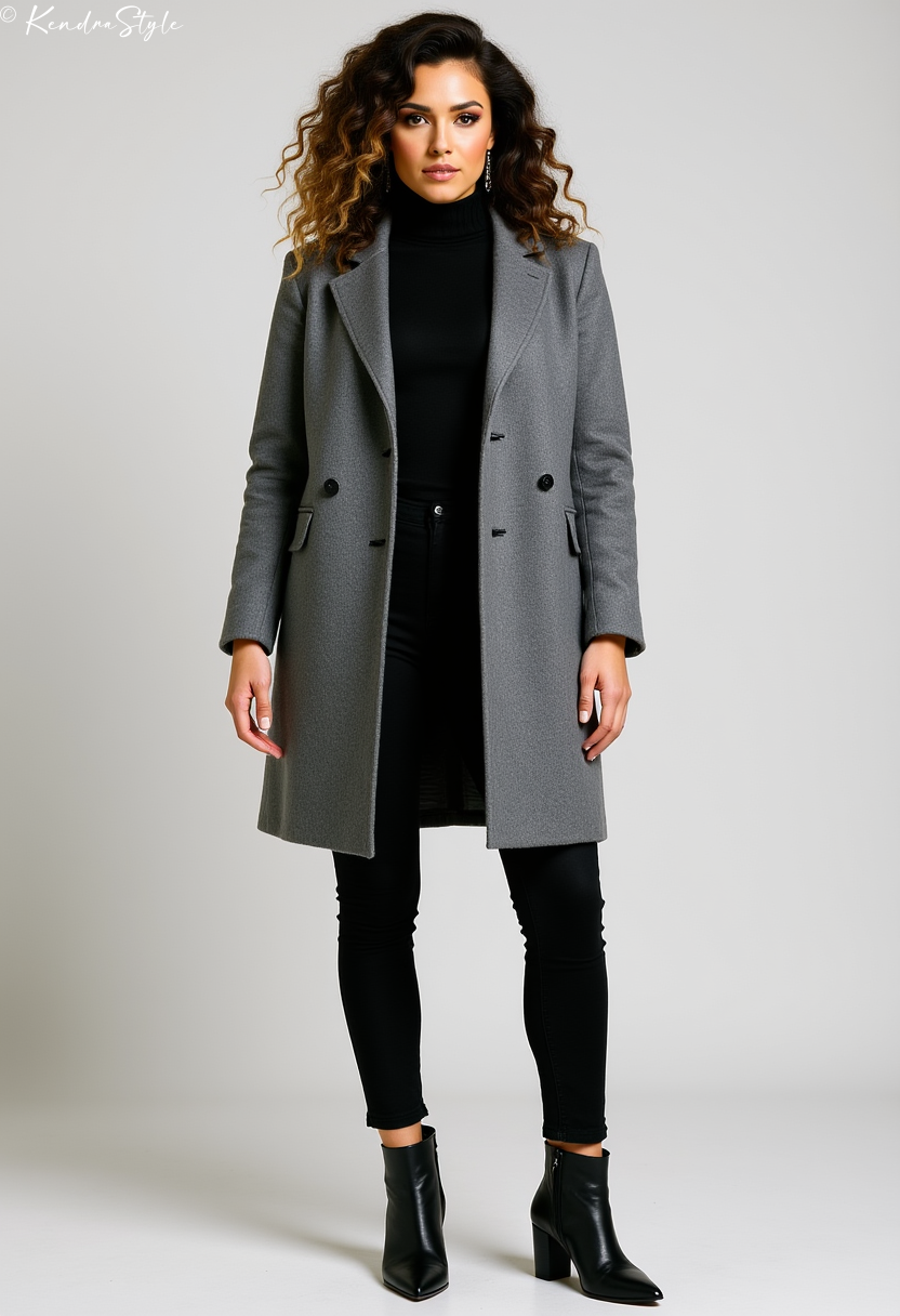 Grey Wool Coat - Capsule Wardrobe Essential