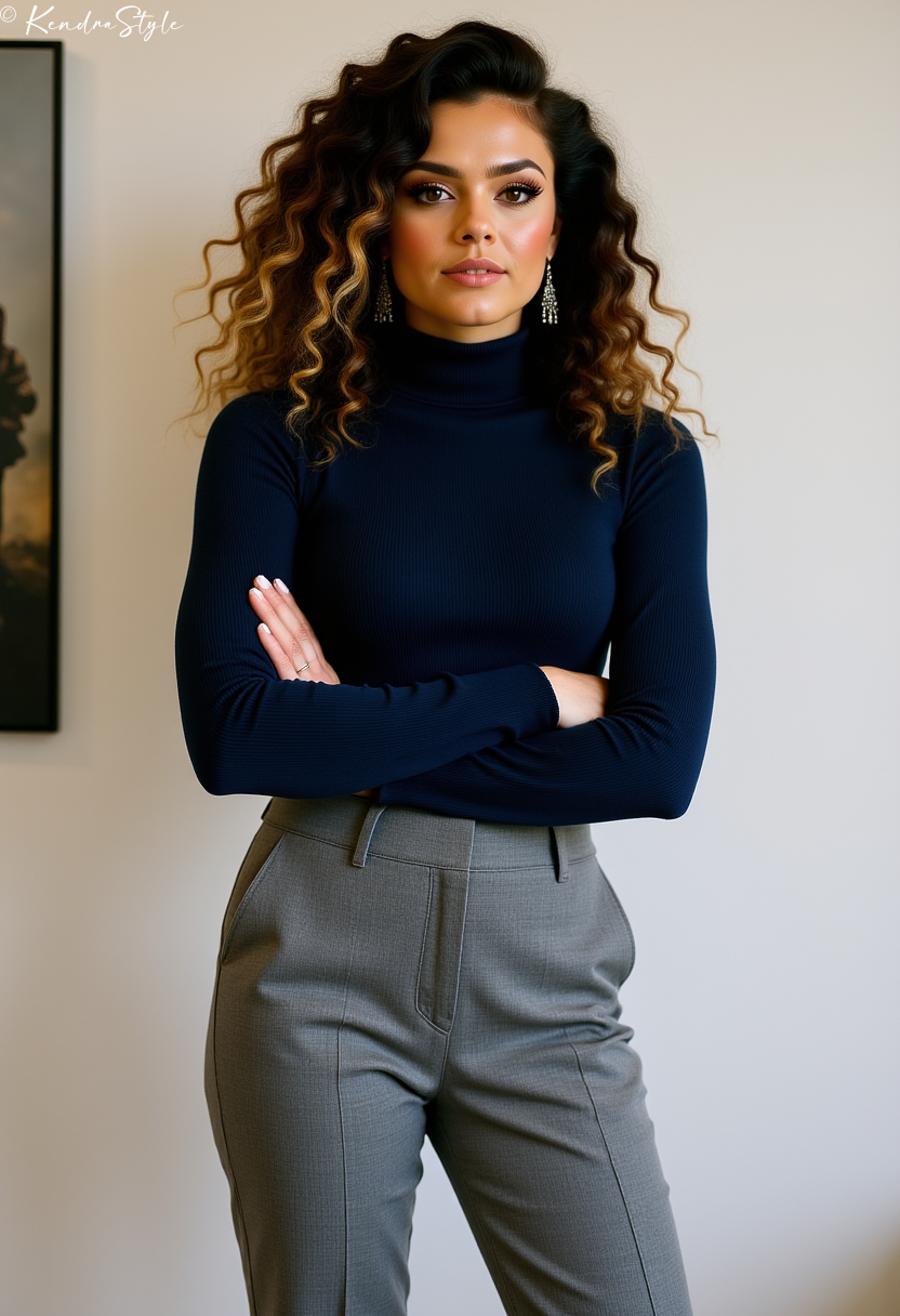 Navy Turtleneck - Capsule Wardrobe Essential