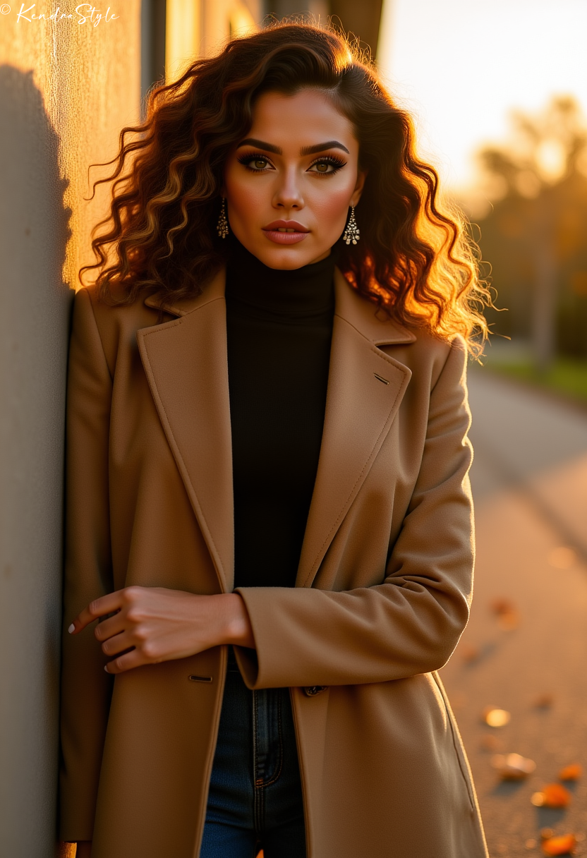Camel Oversized Coat