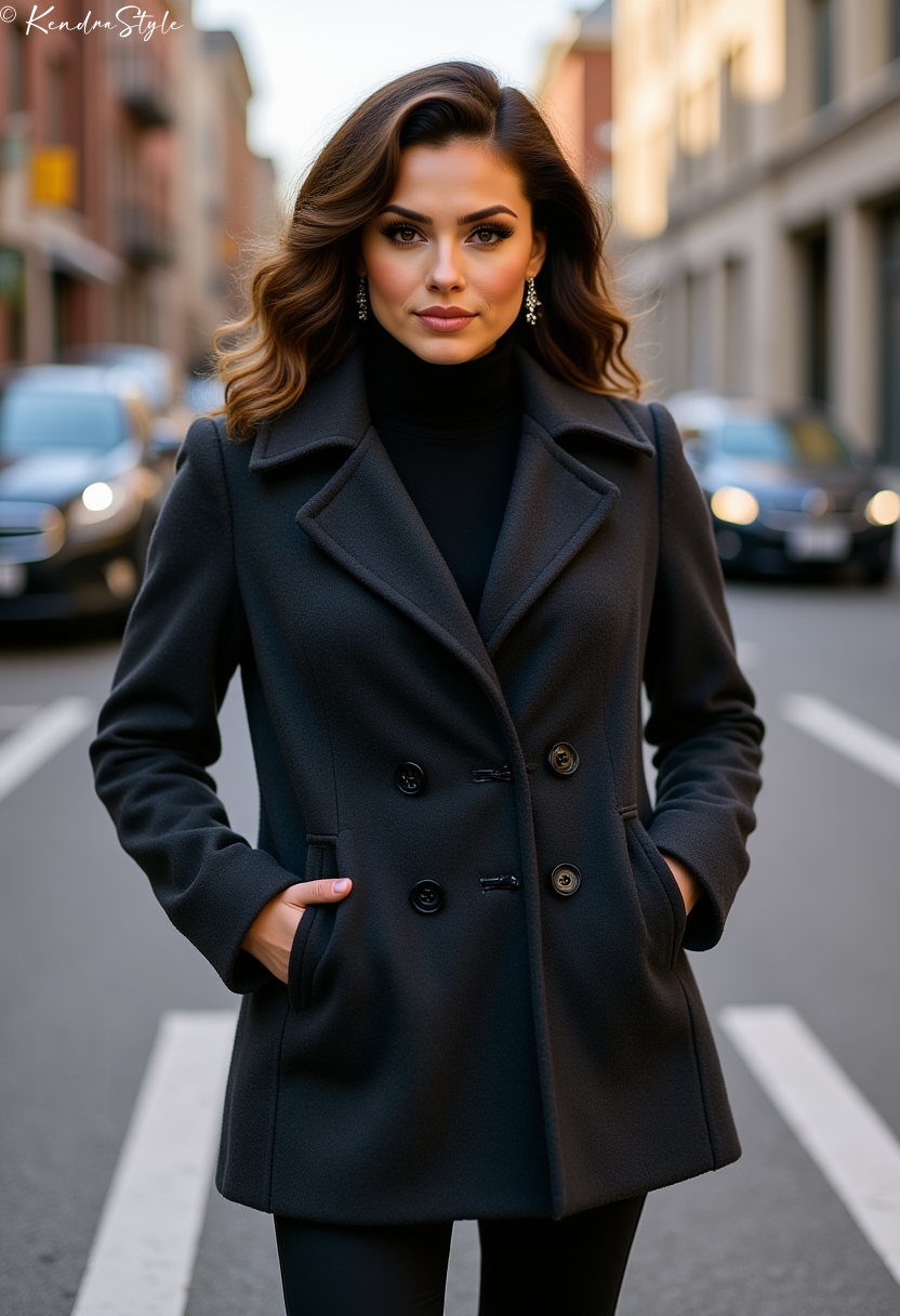 Charcoal Peacoat