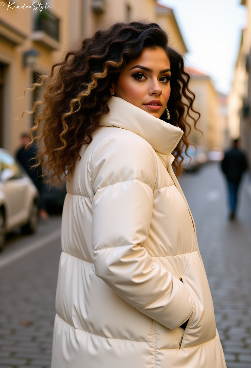 Cream Puffer Coat