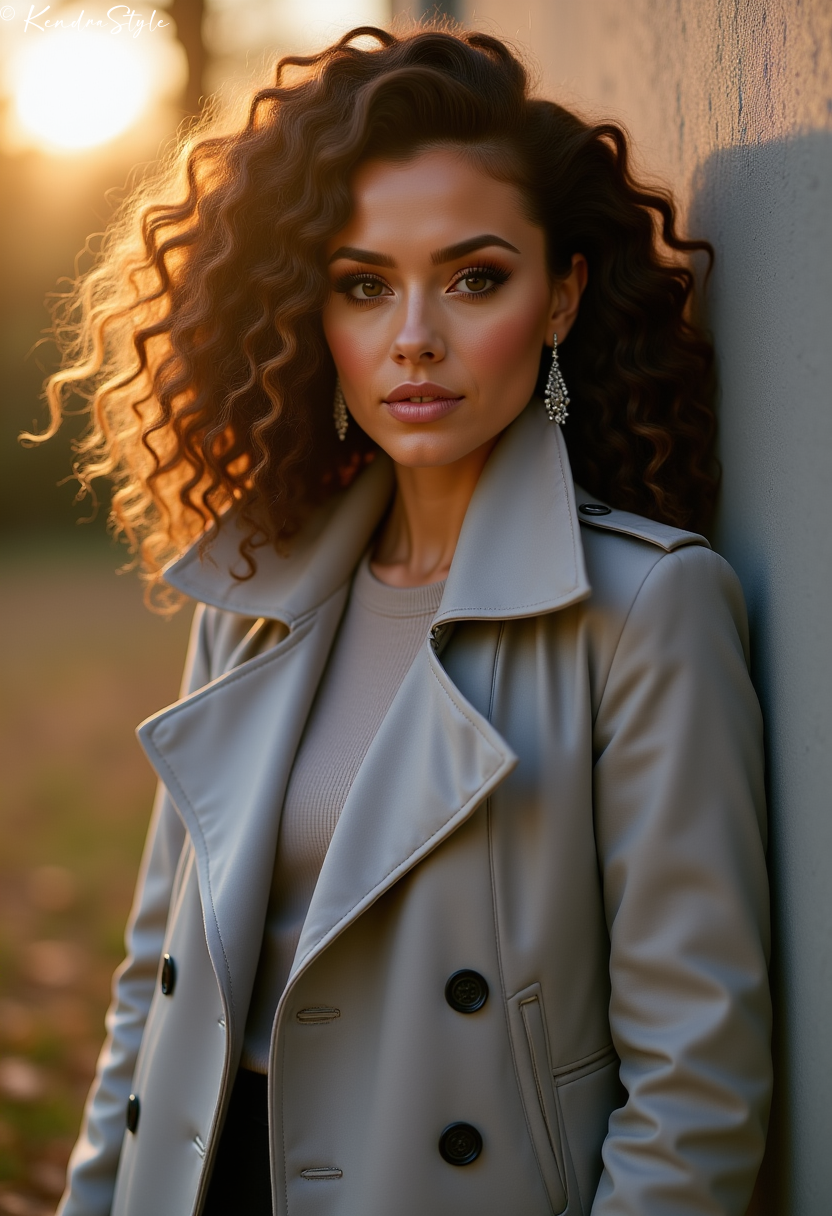 Grey Asymmetric Collar Jacket