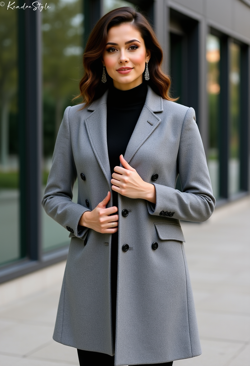 Grey Wool Overcoat