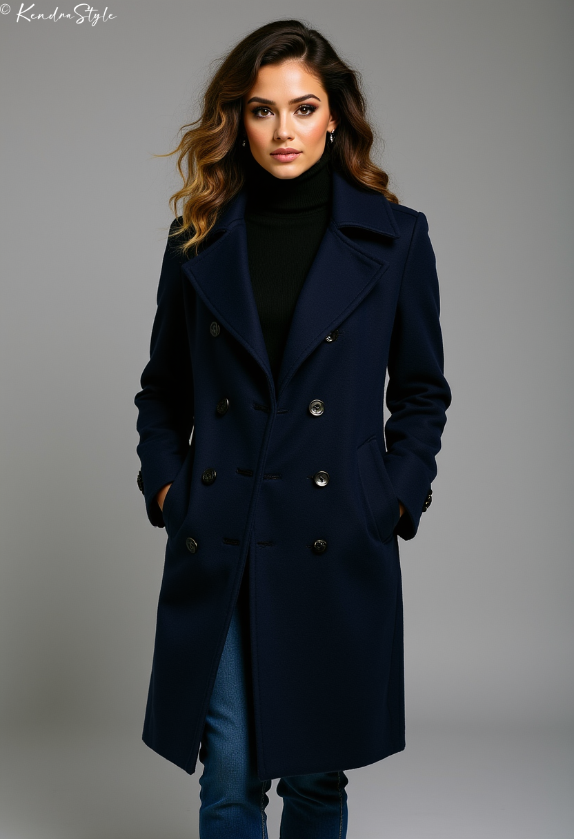 Navy Wool Peacoat