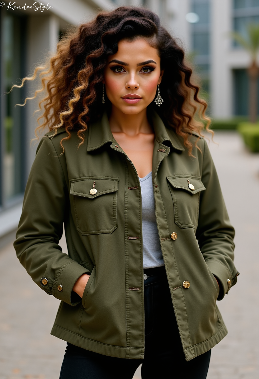Olive Green Military Jacket