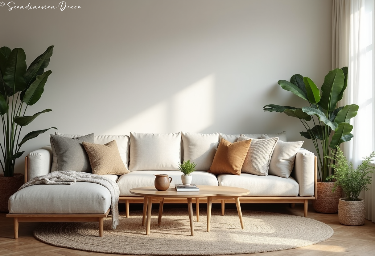 Nordic Living Room with Sectional Sofa