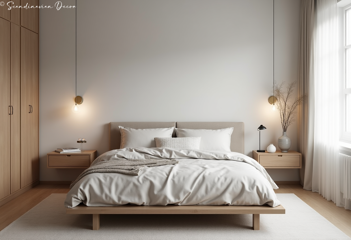 Minimalist Nordic Bedroom with Platform Bed