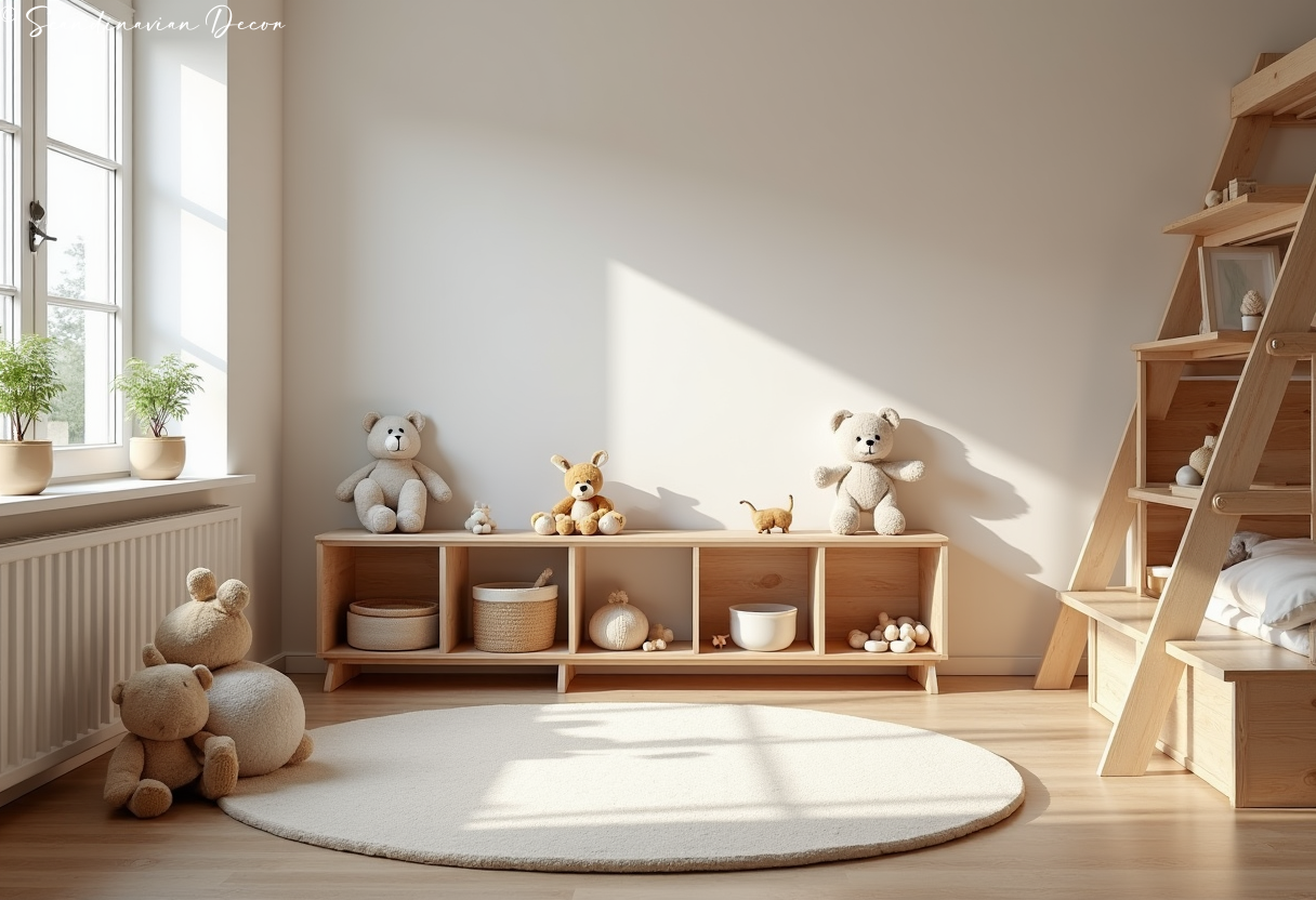 Nordic Playroom with Minimal Toys