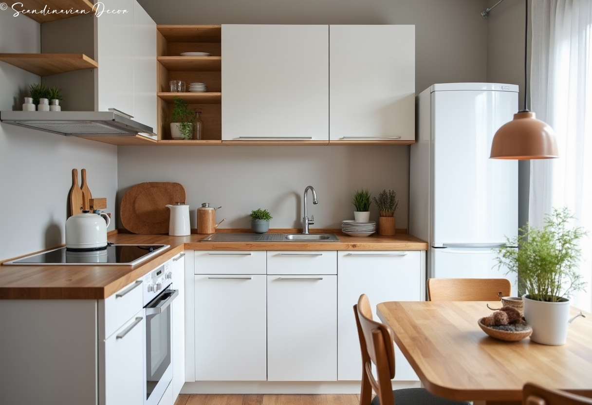 Nordic Kitchenette with Compact Design