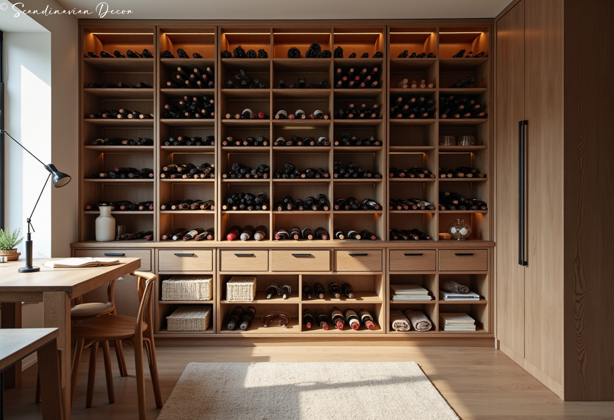 Minimalist Scandinavian Wine Cellar