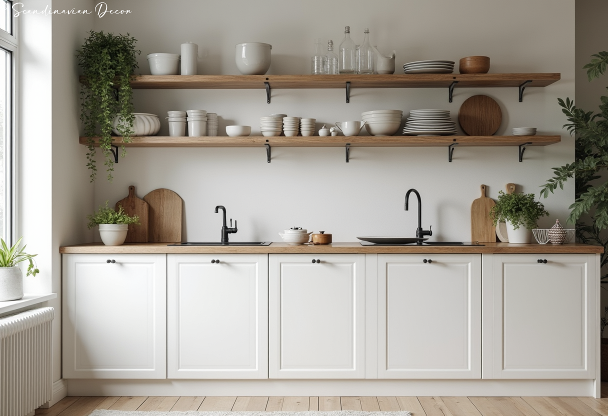Nordic Kitchen with White Cabinets