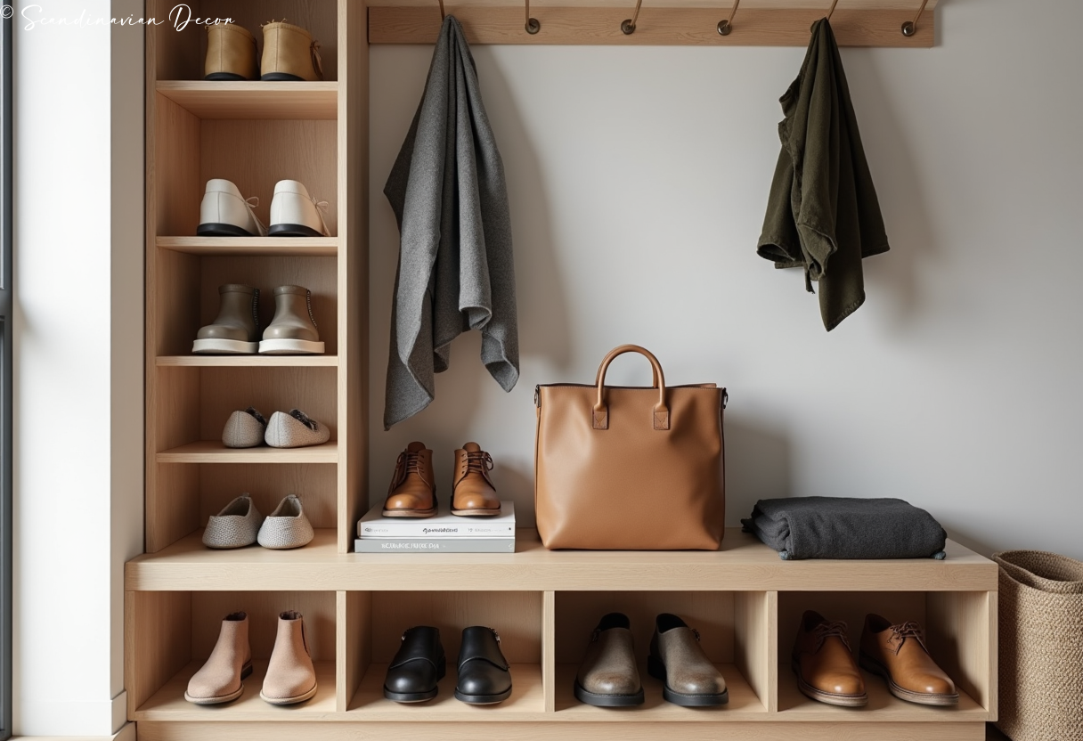 Minimalist Scandinavian Shoe Storage