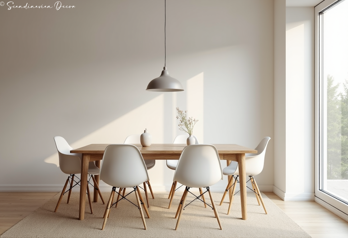 Minimalist Scandinavian Dining Room