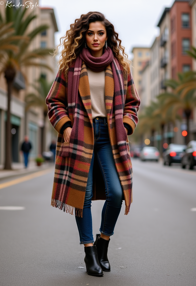 Blanket Scarf with Coat Style