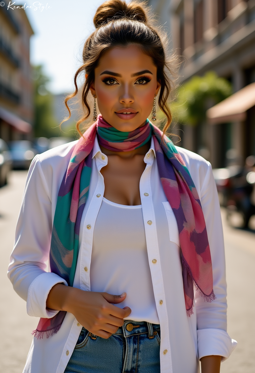 Bun Wrap Scarf Style