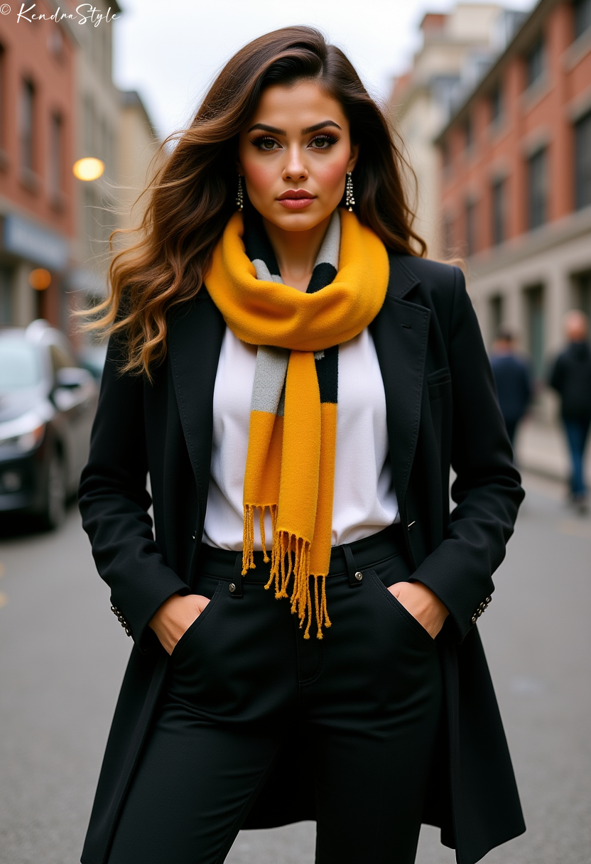 Colorblock Layer Scarf Style