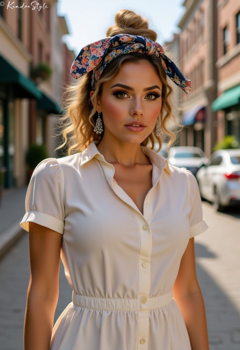 Head Scarf Bow Style