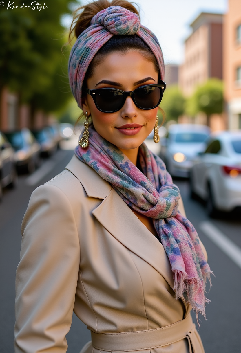 Top Knot Wrap Scarf Style