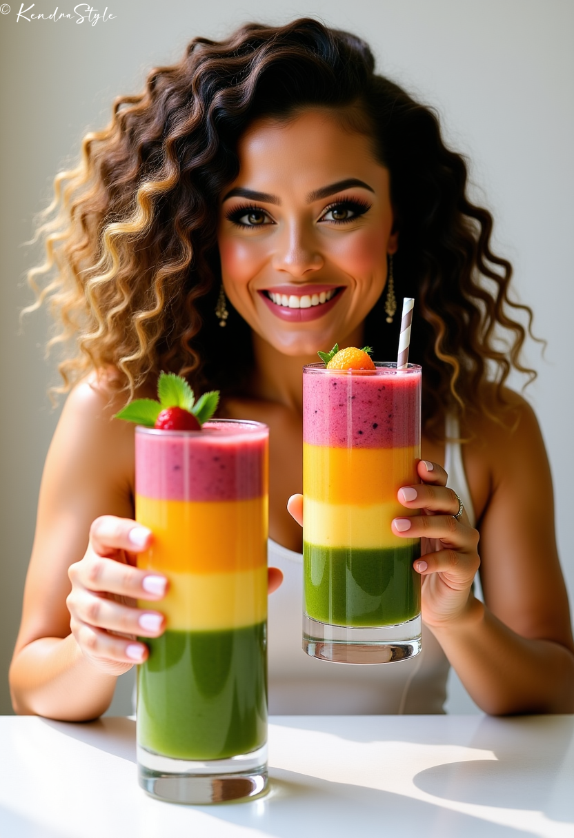 Rainbow Layered Smoothie Recipe