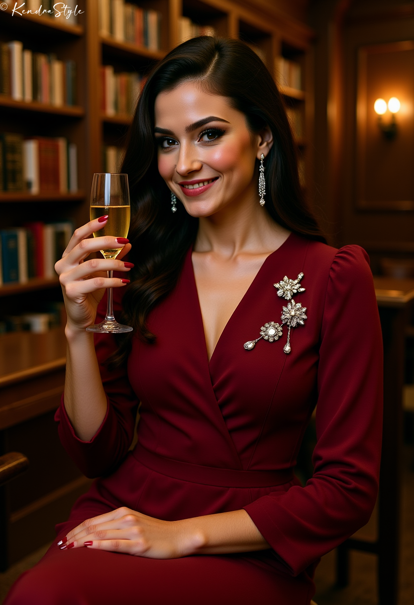 Brooch Accent - Valentine's Day 2026 Outfit