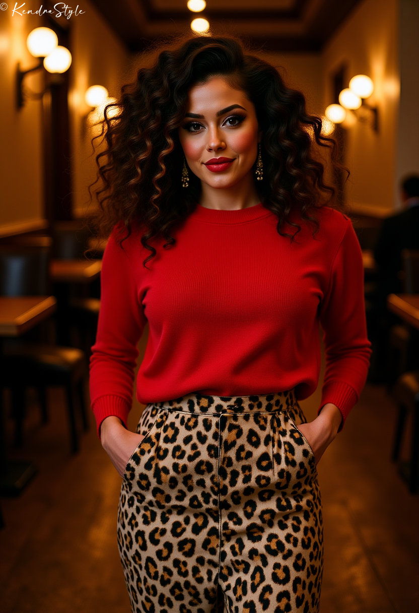 Leopard Red Combo Outfit