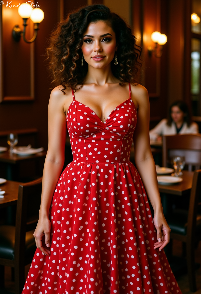 Red Polka Dot Dress Valentine's Outfit