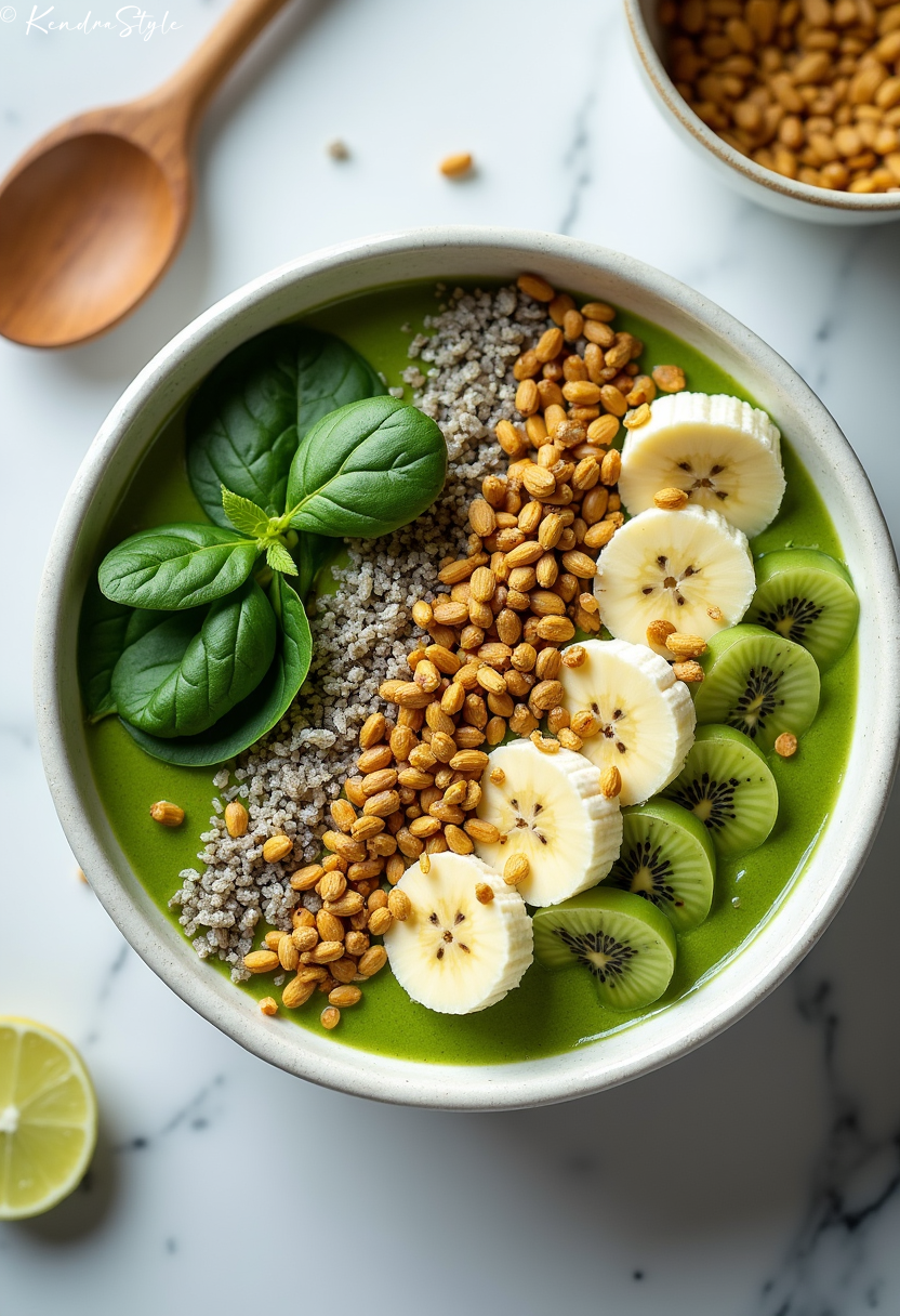Vegetarian Green Smoothie Bowl Recipe